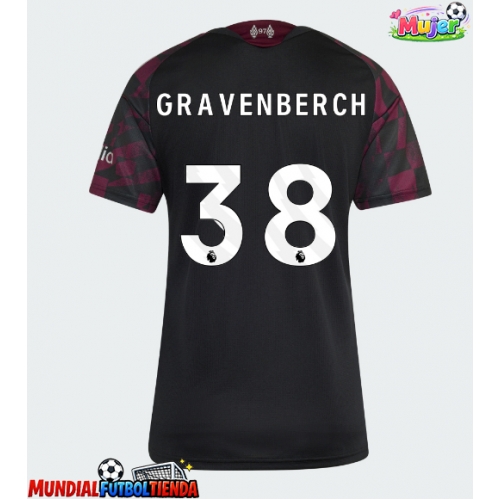 Camiseta Liverpool Ryan Gravenberch #38 Tercera Equipación Replica 2026-27 para mujer mangas cortas